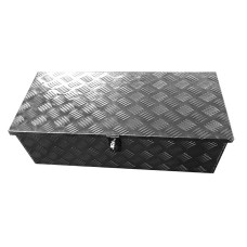 [US Warehouse] Car Flower Texture Aluminum Plate Toolbox with Lock, Size: 74x32.5x22cm